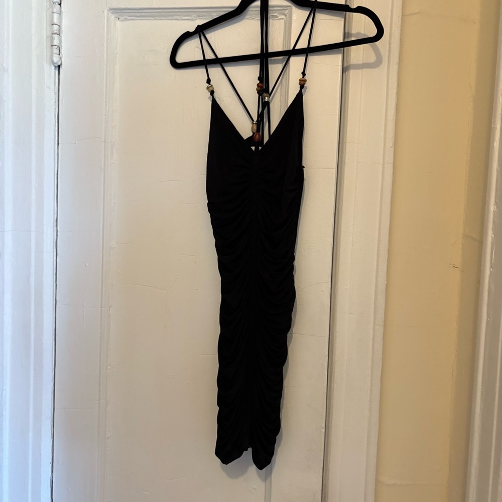 Brand New ALC Elegant Black Ruched Dress